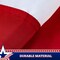 G128 USA Pleated Fan Flag, 2x4 Feet American USA Bunting Decoration Flags Printed Patriotic Stars & Stripes with Canvas Header and Brass Grommets